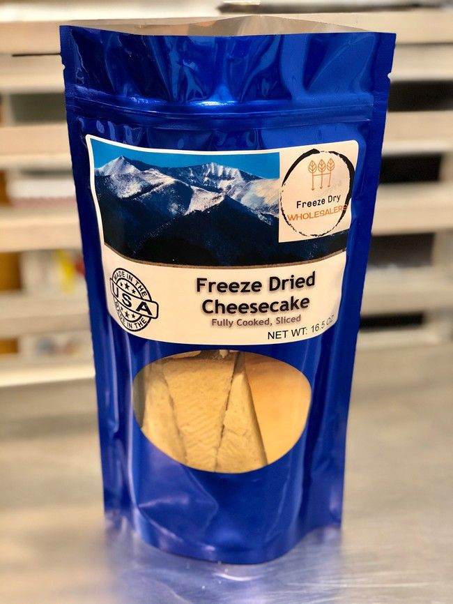 Freeze Dried fully cooked sliced cheesecake Camping Hiking Survival